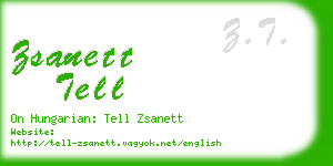 zsanett tell business card